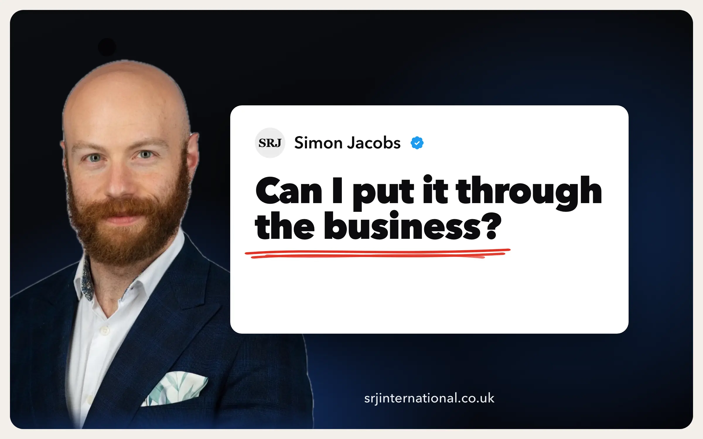 Can I put this through the business as an expense?