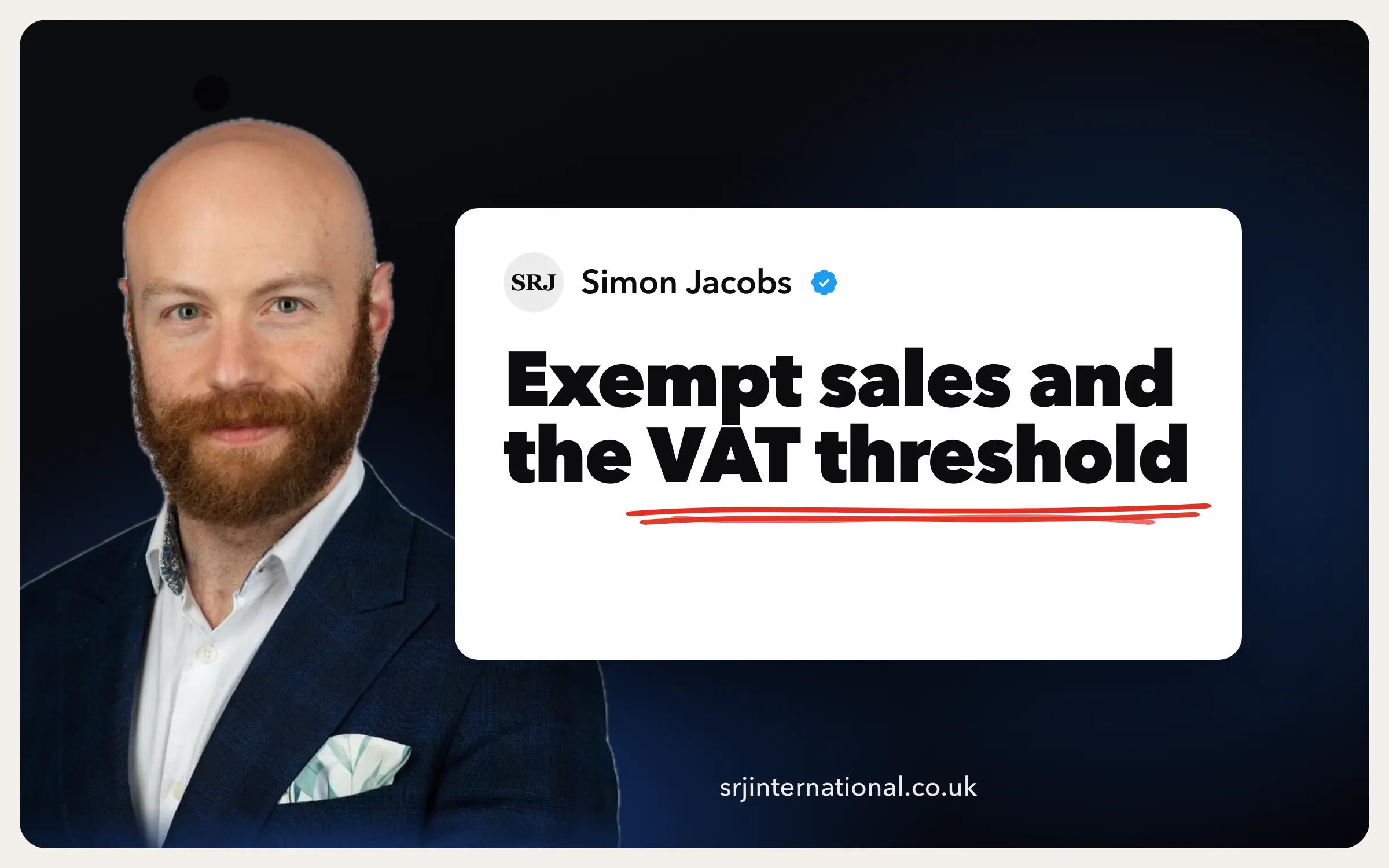Do exempt sales count towards the VAT threshold?